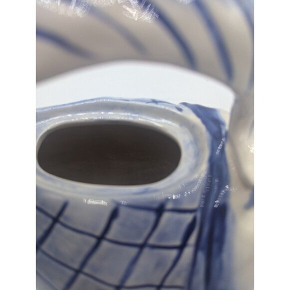 Blue Sky Ceramic Koi Fish Teapot By Diane Art Pottery Pitcher Glug Jug 10x8 - Picture 11 of 12
